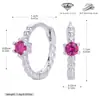 Pendientes de Plata de Ley S925 al por Mayor de la Fábrica de Origen, Pendientes de Aro con Aros de Circonita de Colores de Moda, Exclusivamente para Ventas Transfronterizas, en Stock