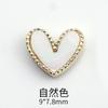 Celebridad de Internet Nuevo Borde Metálico Fritillaria Amor Accesorios para Arte de Uñas Fondo Plano Corazón de Durazno Estilo Japonés Concha Piedra Accesorios Diamante para Uñas
