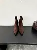 Botines de cuña de gamuza de punta versátiles estilo europeo y americano