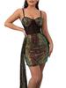 Fábrica Amazon 2024 Novo Europeu e Americano Sexy Decote V Quadril Errado Irregular Saia Curta Vestido de Lantejoulas Vestido
