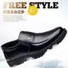 [Sapatos de Couro] Novos Sapatos de Couro Slip-on Masculinos de Primavera para Idosos Pai de Meia-idade Sapatos de Solado Macio