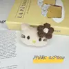 Flor de lana de dibujos animados Gato KT accesorios de felpa pantuflas ropa bolsa broche colgante accesorios Joyería semiacabada para manualidades