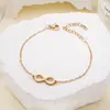 Tohm Espejo Acero Inoxidable Pulsera de Figura 8 Infinito Eterno Versátil Número 8 Pulsera de la Suerte Joyería