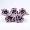 Nueva simulación color retro cabeza de flor de rosa flor de seda flor DIY hecho a mano boda flor de mano horquilla material de flor
