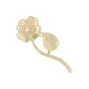 Accesorios diy material hecho a mano fábrica al por mayor latón bañado en oro Rama de Flor broche para mujer accesorios de corsage