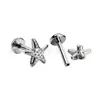 Jiangtitanium F136 Titânio Prego para Osso da Orelha Cereja Estrela em Forma de 8 Venda Quente Transfronteiriça Joia para Piercing Corporal Liga de Titânio G23 Prego para Orelha