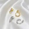 Pinzas Integradas para Bobina de Mosquito DIY para Mujeres Sin Perforaciones, Pendientes Ajustables de Zirconia con Alta Retención de Color, Accesorios al por Mayor