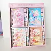 Caderno de Bobina Intercalada Criativo de Desenho Animado Pequena Princesa para Alunos do Ensino Fundamental Caderno de Bolso Portátil Bloco de Notas de Alto Valor Material