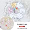 Sete Lotes Misto Camélia Nail Art Joias Bow Flat Diamond Lollipop Nail Art Bola de Aço Pequena Pearl Square Diamond