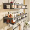 Estante multifuncional con ventosa para uso doméstico, solución de almacenamiento sin taladro y sin dejar rastro para baño y lavabo