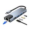 Em estoque extensor hub USB C transfronteiriço 5 em 1 Docking station HUB para MacBook celular tipo C com PD