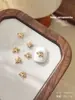 Acessórios para Nail Art Ano Novo do Cavalo Zircônia, Estilo Levemente Luxuoso, Cor Dourada, Trazem Riqueza Instantânea, Liga Metálica Brilhante Incrustada com Diamantes, Diamantes para Unhas Atacado