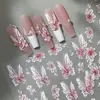 Pegatinas decorativas de mariposas con flores y flores de amor en relieve de Yitu, exquisitas y de alta gama, ideales para el arte de uñas. Yt5431