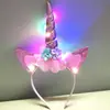 Nueva diadema luminosa de orejas de conejo con plumas para el pelo, accesorio para el pelo de concierto en lugar escénico, diadema de actuación, suministro para mercado nocturno, venta al por mayor