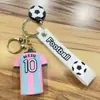 Llavero Colgante de Jersey de Fútbol de Goma Suave Llavero de Bolso de Coche Accesorio Regalo Llavero Divertido al por Mayor
