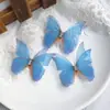 Pacote com 3 Borboletas de Tule 3D de Camada Dupla de 5cm para Acessórios de Cabelo DIY Feitos à Mão, Materiais de Decoração, Brincos de Maquiagem Facial Estilo Antigo Hanfu