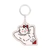 Transfronteiriço Novo 2D Fofo Menina Coração Estilo Melhor Amiga Musculoso Macho Gatinho Chaveiro de Acrílico Mochila de Escola Acrílico