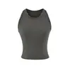 Regata Costurada Slim-Fit com Cintura Esportiva Estilo Americano, Jovem e Estilosa, Simples e Versátil, Camiseta Base que Marca a Cintura