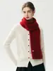 Cardigã de malha de cashmere de luxo leve para mulheres, com bordado delicado de guarda-chuvas pequenos, decote redondo e fecho de botões de uma fileira, criando um efeito suave e emagrecedor para o outono e inverno