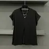 Camiseta de algodón con diseño de copo de nieve, nueva moda de verano, cuello redondo, manga corta para mujer, con decoración tridimensional y abertura frontal, top de color liso