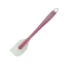 En stock, espátula de silicona translúcida grande integrada para crema, mantequilla, revolviendo pasteles, herramienta para hornear