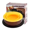 Prensa de carne de hamburguesa redonda de plástico tres en uno modelo para hacer pasteles de carne bola de arroz molde multiusos accesorio de cocina