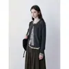 Suéter Falso de Dos Piezas para Mujer Estilo Delgado de Principios de Otoño Cardigan de Punto Usable Estilo Pequeño Chanel Top 25821