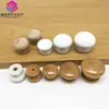 Estilo europeo mango de madera maciza cuenta de clavo cabeza redonda de hongo agujero autorroscante cajón mango de madera tapa de olla mango de madera de un solo agujero