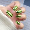 Manicura Oufang de Color Puro Usable Manicura Otoño e Invierno 24 Piezas Exportación Manicura Galvanizada Nicho Uñas Removibles de Larga Duración