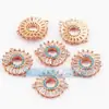 Accesorios DIY conector tipo dona chapado en oro de cobre puro microincrustado