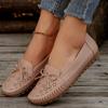 Novos Sapatos Flats Casuais Leves para Mãe, Slip-On, Solado Macio, com Laço Bordado, Coleção Primavera 2024