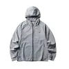 Chaqueta con capucha Rumeng para exteriores con protección solar UPF50+ Cárdigan deportivo ligero Chaqueta de entrenamiento para senderismo Ropa con protección solar para hombre