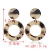 Pendientes acrílicos simples de moda estilo europeo y americano, pendientes de lámina de acetato de leopardo geométricos redondos, joyería para orejas de venta caliente