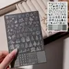 Nuevas Placas de Estampado para Uñas con Placa Base, Moño Floral, Líneas de Rosa, Placas de Transferencia de Textura, Herramientas para Arte de Uñas