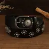 Calle de Uñas Metal Redondo Suave Accesorios Cinturón Tachonado Mujer Punk Estilo Remache Duradero Incrustado Moderno TPE