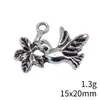15x20mm 1.3g Multicolor DIY Aleación de Zinc Accesorios Colgantes Colgante de Paloma y Rama de Olivo