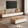 Mueble de TV Moderno para Sala de Estar Hogar Apartamento Pequeño Mueble de TV Mesa de Café Simple Madera Maciza Piso Mueble de Almacenamiento para TV