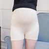 Calça de modal para gestantes anti-exposição calça de três pontos fina leggings de quatro estações shorts respirável borda de renda plana