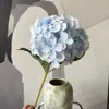 Flor de Hortensia de Bola de un Solo Tallo Altamente Realista Impresa en 3D, Flor de Seda para Decoración del Hogar y Bodas, Hortensia Individual Hidratante de Tacto Real