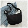 Bolso de Terciopelo de Pana, Estilo Perezoso, Simple Estilo Japonés Literario de un Hombro Cruzado Informal Estilo Coreano Simple Bolso de Pana para el Brazo