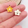 Mezcla de 20 gotas de aceite de hojas de flores amarillas, accesorios de joyería de aleación, pulseras, pendientes, llaveros, colgantes.