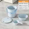 Balde de armazenamento de água doméstico plástico espesso balde grande portátil balde redondo grande dormitório estudantil com balde de lavanderia resistente a quedas bacia de lavagem