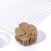Pasador de camelia de color marrón leche medio de 4,5 cm Pinza de agarre esmerilada transfronteriza europea y americana Pinza de tiburón para coleta media alta
