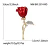 Broche de Flor de Rosa Elegante y de Moda para Mujer, Versátil y Moderno Broche de Planta Personalizado Estilo Ins al por Mayor: Br2574