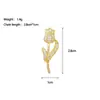[Oro Real de Cobre] Los Capullos de Tulipán Están a Punto de Florecer, Exportación Transfronteriza DIY Joyería Hecha a Mano Colgante de Cobre con Circonio Microincrustado