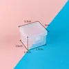 Mini Caixa Quadrada Transparente Caixa de PP Tampa Flip-top Peças Caixa de Embalagem Plástica Caixa de Exibição de Armazenamento com Folha de Ouro Caixa Plástica Pequena