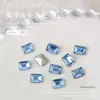 Rhinestones Rectangulares para Uñas Rhinestones de Ángulo Recto Cuadrados de Cuatro Esquinas Rhinestones de Azúcar Fondo Puntiagudo Rhinestones para Construcción de Uñas Decoraciones para Uñas Color Moonlight Paquete de 10