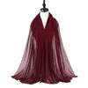 Bufanda Larga de Gasa Jacquard Nueva para Mujer, Bufanda de Gasa Jacquard de Color Sólido Moderna y Versátil, Bufanda de Gasa con Lunares y Bola de Pelo