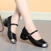 Una generación de zapatos de cuero pequeños franceses para mujer otoño nuevo zapatos de tacón grueso punta cuadrada Mary Jane palabra con zapatos de mujer Joker