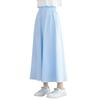 Pantalones de Pierna Ancha para Niñas Verano Nuevo Color Sólido Pantalones de Seda Helada Casuales Finos Sueltos Pantalón Falda para Niños Medianos y Grandes Ropa de Verano